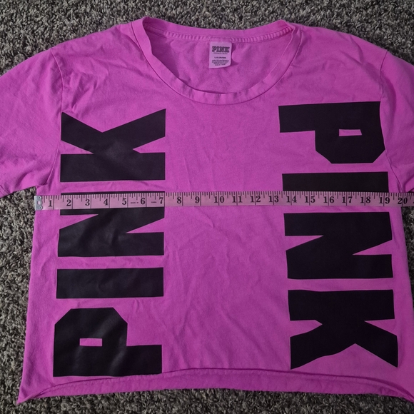 Victoria's Secret Pink, Pink and Black Crop Top - Picture 2 of 3